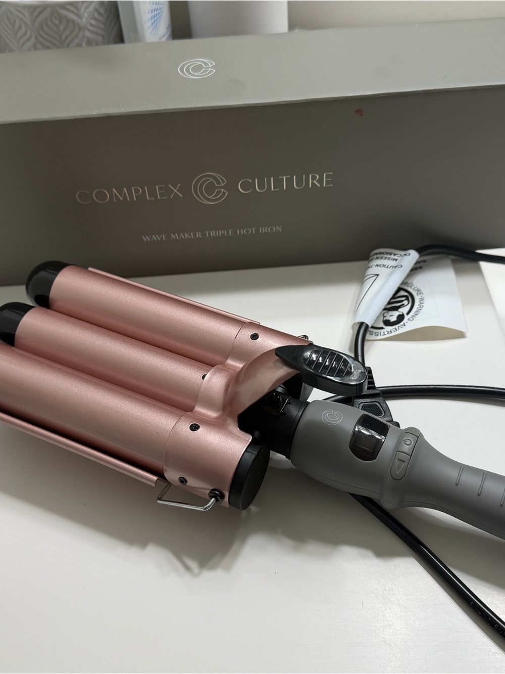Complex Culture Rose Gold 3-Barrel Wave Maker Hair Iron